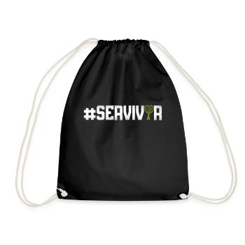 Funny Tennis Player Racket - Turnbeutel - Schwarz - Vorne