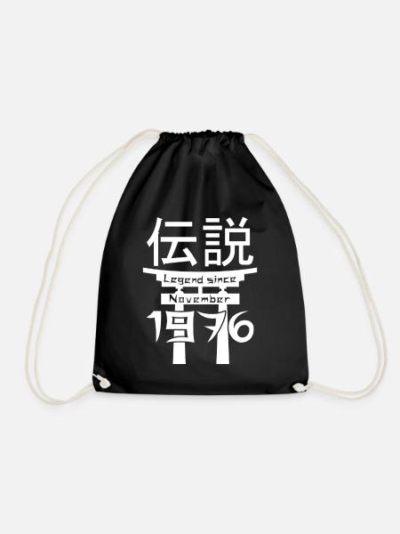 Legend since November 1976 Birthday Gift - Drawstring Bag - black