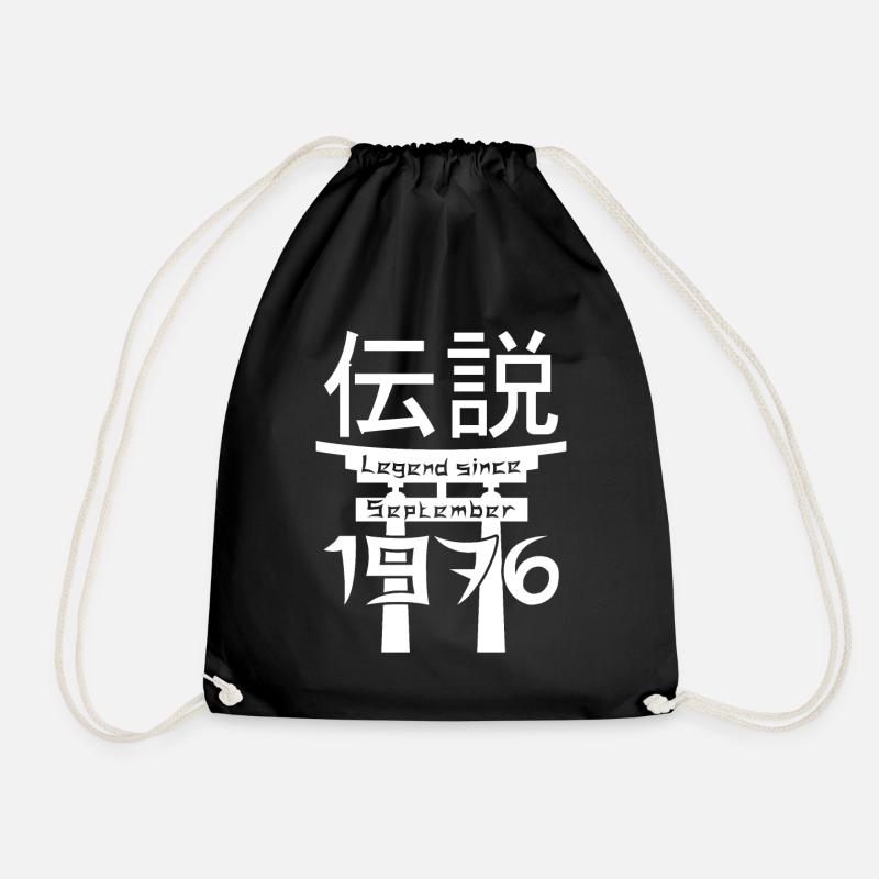 Legend since September 1976 Birthday Gift - Drawstring Bag - black