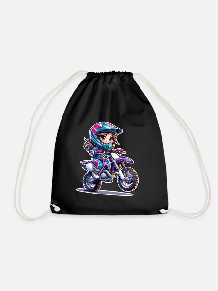 Motocross Femmes Filles Fille - Sac de sport léger - noir