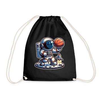 Basketball Astronaut - Drawstring Bag - black - Front