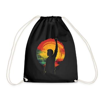 Empowerment Heritage Black History Month Art - Drawstring Bag - black - Front