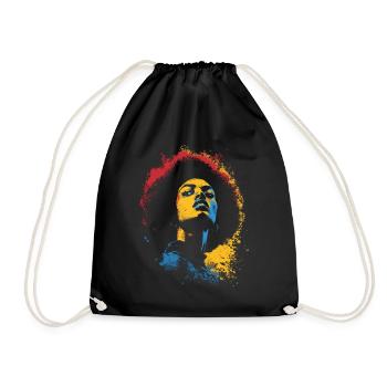 Portrait du patrimoine Mois de l’histoire des Noirs Art États-Unis - Sac de sport léger - noir - Devant
