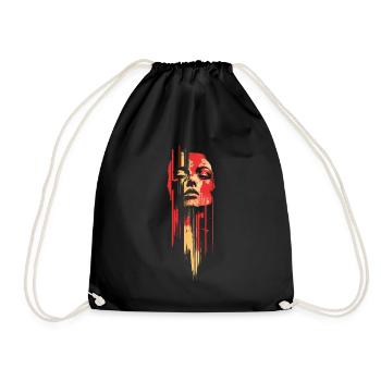 Abstrakte Heritage Black History Month Kunst - Turnbeutel - Schwarz - Vorne