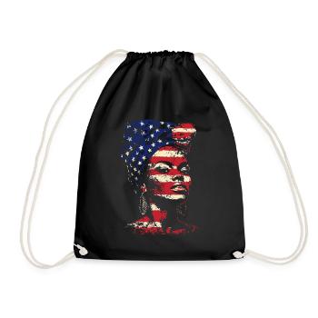 Heritage Afro American Black History Month - Drawstring Bag - black - Front