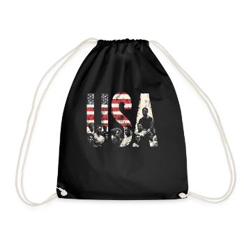 Afro American History USA Heritage Art - Drawstring Bag - black - Front