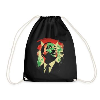 MLK Afro American Heritage Black History Month - Drawstring Bag - black - Front