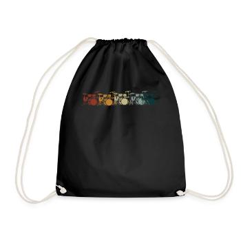 Tambours Baguettes Tambours Batteur Musique Groupe Rock - Sac de sport léger - noir - Devant