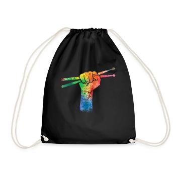 Tambours Tambours Baguette Batteur Musique Groupe Rock - Sac de sport léger - noir - Devant