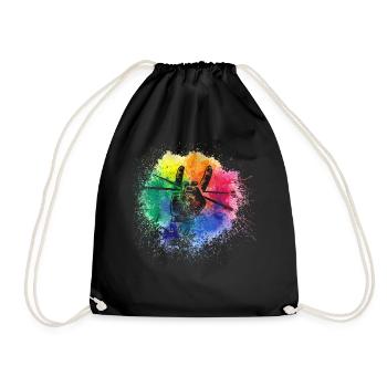 Tambours Tambours Baguette Batteur Musique Groupe Rock - Sac de sport léger - noir - Devant