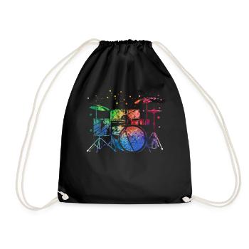 Tambours Baguettes Tambours Batteur Musique Groupe Rock - Sac de sport léger - noir - Devant