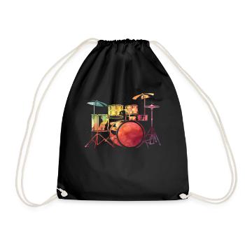 Tambours Baguettes Tambours Batteur Musique Groupe Rock - Sac de sport léger - noir - Devant