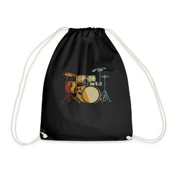 Tambours Tambours Baguette Batteur Musique Groupe Rock - Sac de sport léger - noir - Devant