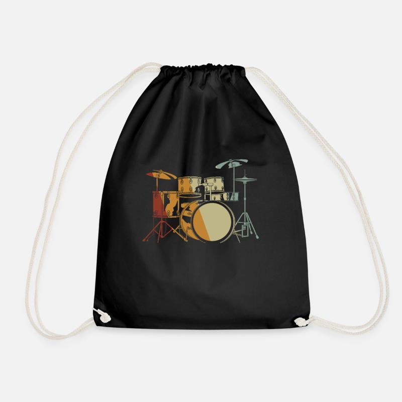 Schlagzeug Drums Drumstick Drummer Musik Band Rock - Turnbeutel - Schwarz