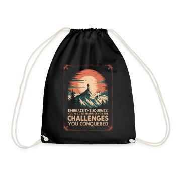 Embrassez le voyage - Sac de sport léger - noir - Devant