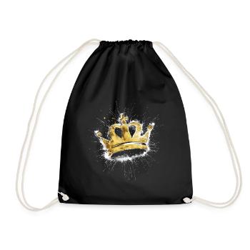 Couronne de couleur blanche - Sac de sport léger - noir - Devant