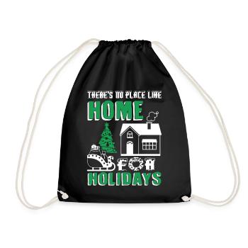 Christmas No Place Like Home For Holidays - Drawstring Bag - black - Front