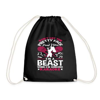 Ne vous laissez pas tromper par son joli visage - Sac de sport léger - noir - Devant
