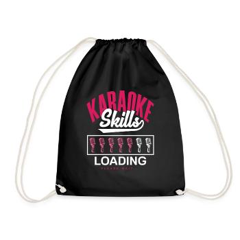 Karaoke Skills Loading Please Wait - Drawstring Bag - black - Front