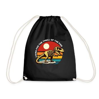 Paleontology Living For The Thrill Fossil Hunter - Turnbeutel - Schwarz - Vorne