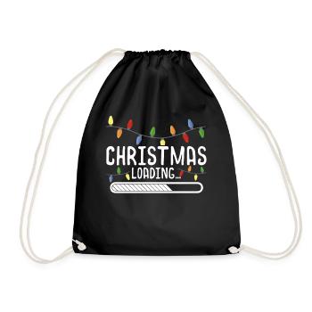 Christmas Is Loading - Drawstring Bag - black - Front