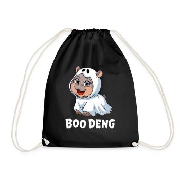 Boo Deng Mignon Hippopotame Costume Fun - Sac de sport léger - noir - Devant