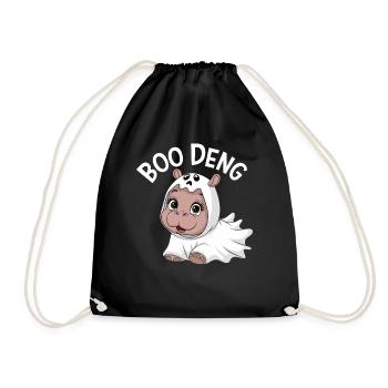 Boo Deng Drôle Halloween Costume Hippopotame - Sac de sport léger - noir - Devant