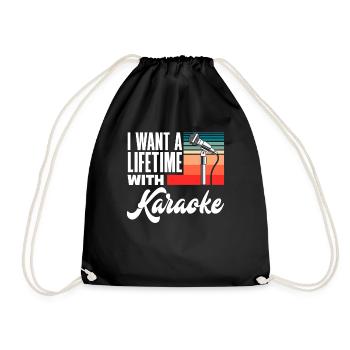 Je veux chanter au karaoké toute ma vie - Sac de sport léger - noir - Devant