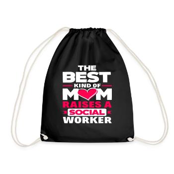 The best kind of mom raises a - Drawstring Bag - black - Front