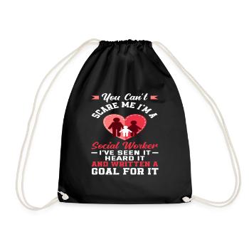 You can't scare me I'm - Drawstring Bag - black - Front