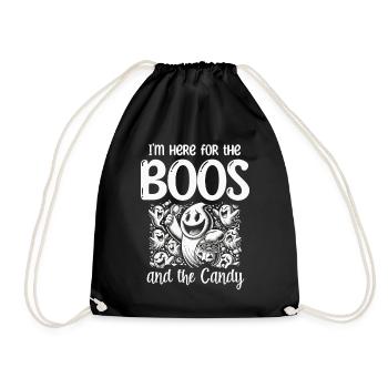 Je suis ici pour les huées et les bonbons, Halloween - Sac de sport léger - noir - Devant