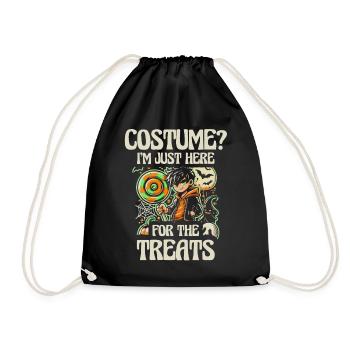 Costume I'm just here for the goodies, Halloween - Drawstring Bag - black - Front