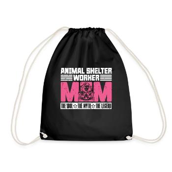 Animal Shelter Worker Mom The Idol The Dog Lover - Drawstring Bag - black - Front