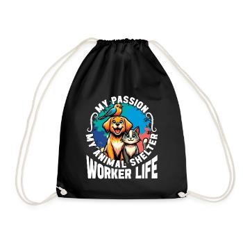 Animal Shelter My Passion My Animal Foster Home - Drawstring Bag - black - Front