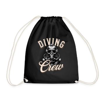 Diving Diver Crew Team - Drawstring Bag - black - Front