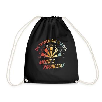 Cadeau de fléchettes Jeu de fléchettes Bullseye - Sac de sport léger - noir - Devant