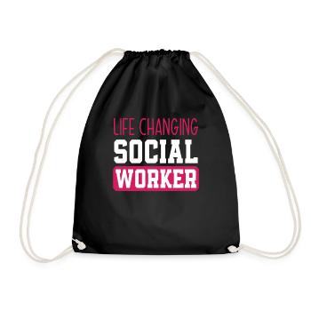 Changing Lives Social Workers - Drawstring Bag - black - Front