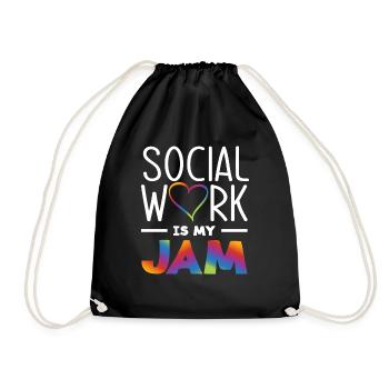 Social work is my thing - Drawstring Bag - black - Front