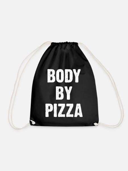 Body By Pizza - Turnbeutel - Schwarz