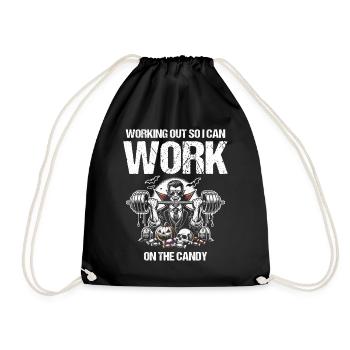 I train for sweets, treats Fitness - Drawstring Bag - black - Front