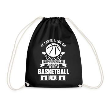 Proud To Be A Basketball Mom - Drawstring Bag - black - Front