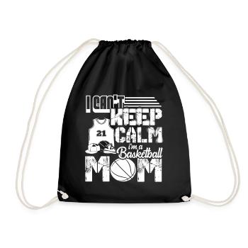 Basketball I Am A Basketball Mom - Drawstring Bag - black - Front