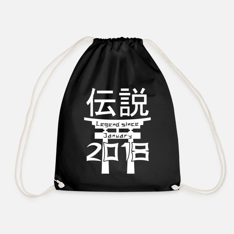 Legend since January 2018 Birthday Gift - Drawstring Bag - black