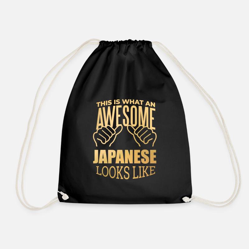 Japan - Drawstring Bag - black