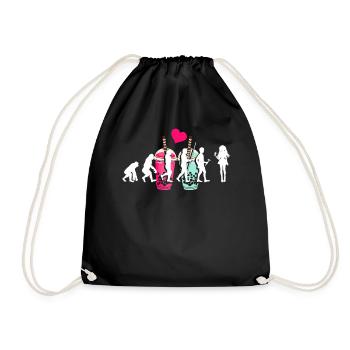 Bubble Tea Boba BubbleTea Kawaii Japan Tea Kpop - Drawstring Bag - black - Front