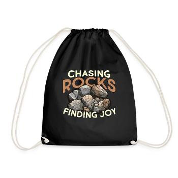 Rockhounding À la poursuite des rochers Trouver la joie Géologue - Sac de sport léger - noir - Devant