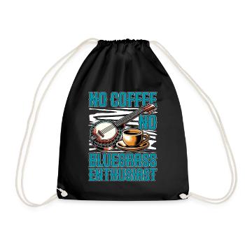 Musique bluegrass Pas de café Pas de musicien Amateur de café - Sac de sport léger - noir - Devant
