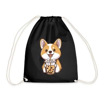 Thé à bulles Boba BubbleTea Kawaii Japan Tea Kpop - Sac de sport léger - noir - Devant