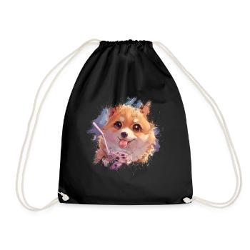 Thé à bulles Boba BubbleTea Kawaii Japan Tea Kpop - Sac de sport léger - noir - Devant