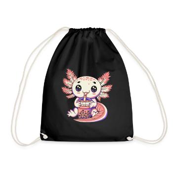 Thé à bulles Boba BubbleTea Kawaii Japan Tea Kpop - Sac de sport léger - noir - Devant